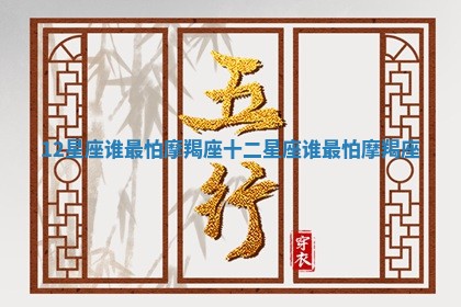 12星座谁最怕摩羯座 十二星座谁最怕摩羯座