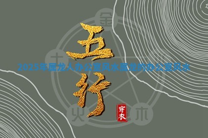 2025年属龙人办公室风水 属龙的办公室风水