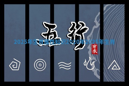 2025年生肖属性知识 2020年-2025年生肖