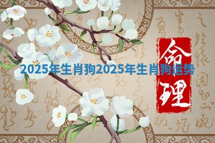 2025年生肖狗 2025年生肖狗运势