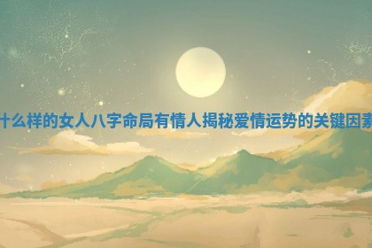 什么样的女人八字命局有情人揭秘爱情运势的关键因素