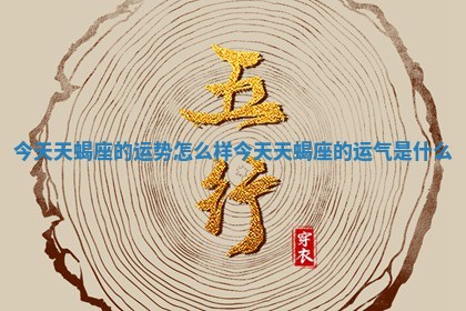 今天天蝎座的运势怎么样_今天天蝎座的运气是什么