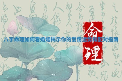 八字命理如何看婚姻揭示你的爱情运势和配对指南