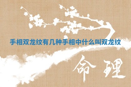 手相双龙纹有几种_手相中什么叫双龙纹