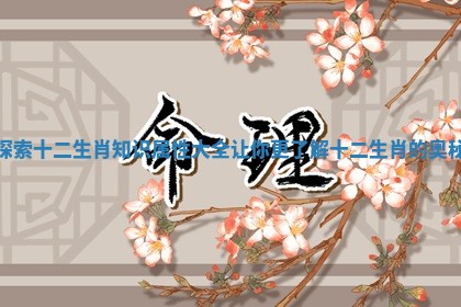 探索十二生肖知识属性大全让你更了解十二生肖的奥秘