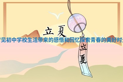 梦见初中学校生活带来的感悟和回忆探索青春的美好时光