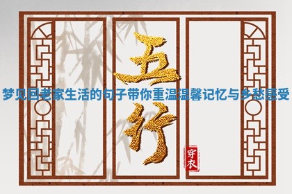 梦见回老家生活的句子带你重温温馨记忆与乡愁感受