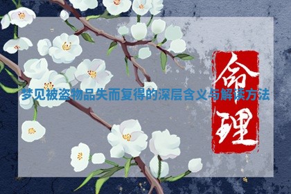 梦见被盗物品失而复得的深层含义与解读方法