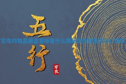 梦见车内物品被盗意味着什么揭秘你的潜意识与心理状态