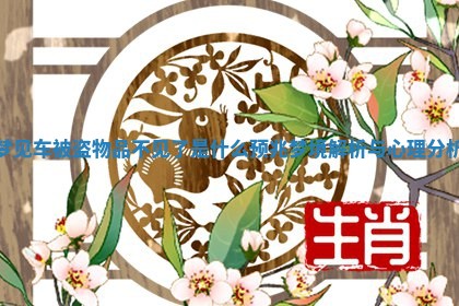 梦见车被盗物品不见了是什么预兆 梦境解析与心理分析