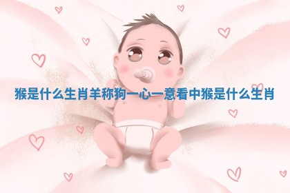 猴是什么生肖_羊称狗一心一意看中猴是什么生肖