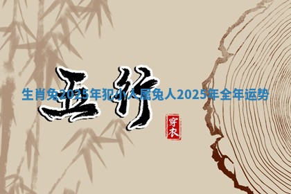 生肖兔2025年犯小人_属兔人2025年全年运势