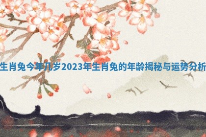 生肖兔今年几岁 2023年生肖兔的年龄揭秘与运势分析