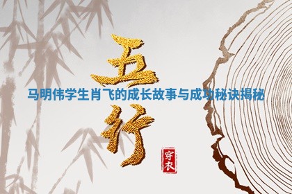 马明伟学生肖飞的成长故事与成功秘诀揭秘